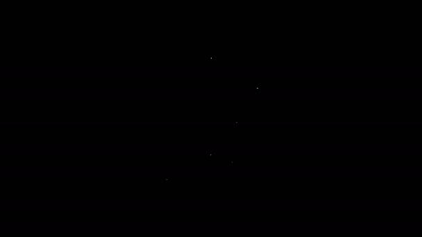 Linea bianca Crea l'icona dello schermo dell'account isolato su sfondo nero. Animazione grafica 4K Video motion — Video Stock