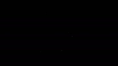 Beyaz çizgi Siyah arkaplanda izole edilmiş yeni dosya simgesi ekle. Belge simgesini kopyala. 4K Video hareketli grafik canlandırması