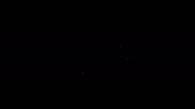 Beyaz satır Siyah arkaplanda izole edilmiş yeni dizin simgesi ekle. Yeni dizin dosyası. Belge simgesini kopyala. Eklenti oluşturma dizini yeni bir artı oluşturur. 4K Video hareketli grafik canlandırması