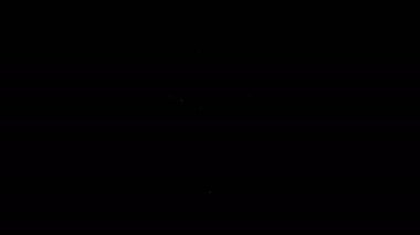Siyah arkaplanda beyaz çizgili çekiç simgesi var. 4K Video hareketli grafik canlandırması