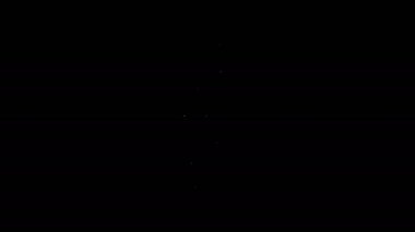 Beyaz hat dinamit bomba çubuğu ve zaman göstergesi siyah arka planda izole edildi. Saatli bomba - patlama tehlikesi kavramı. 4K Video hareketli grafik canlandırması