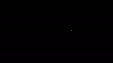 Beyaz çizgi hedef spor ikonu siyah arkaplanda izole edildi. Atış mesafesi ya da atış mesafesi için sayıları olan temiz bir hedef. 4K Video hareketli grafik canlandırması