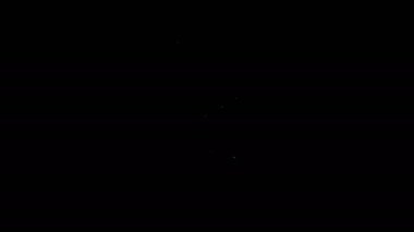 Beyaz çizgi Askeri Ödül ikonu siyah arka planda izole edildi. Ordu işareti. 4K Video hareketli grafik canlandırması