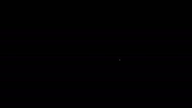 Beyaz çizgi Brass eklem simgesi siyah arkaplanda izole edildi. 4K Video hareketli grafik canlandırması