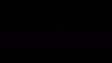 Beyzbol sopası simgesi siyah arkaplanda izole edilmiş. 4K Video hareketli grafik canlandırması