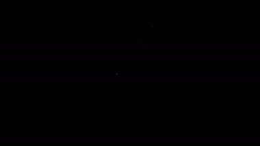 Beyaz çizgi şampuan şişesi siyah arka planda izole edilmiş. 4K Video hareketli grafik canlandırması