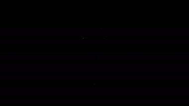 Beyaz çizgi. El aynası simgesi siyah arkaplanda izole edilmiş. 4K Video hareketli grafik canlandırması