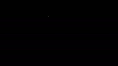 Kırık kalp ya da boşanma simgesi siyah arka planda izole edilmiş. Aşk sembolü. Sevgililer Günü. 4K Video hareketli grafik canlandırması