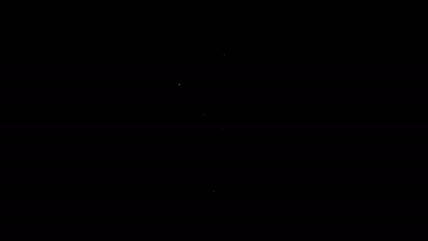 Иконка белого зеркала на черном фоне. Видеографическая анимация 4K — стоковое видео