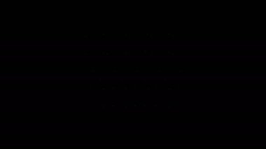 Siyah arkaplanda beyaz çizgi ikili kod simgesi izole edildi. 4K Video hareketli grafik canlandırması