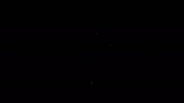 Siyah arkaplanda sigara içilmeyen beyaz çizgi. Sigara sembolü. 4K Video hareketli grafik canlandırması
