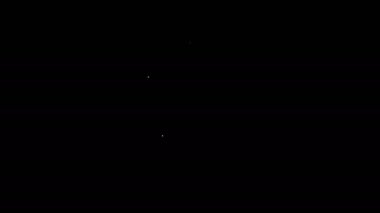 Siyah arkaplanda beyaz çizgi Test veya sınav kağıdı simgesi izole edildi. Sınav kağıdı, sınav ya da araştırma konsepti. 4K Video hareketli grafik canlandırması