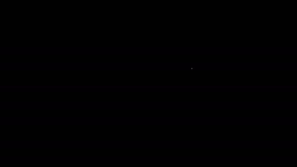 Ligne blanche Icône Infinity isolée sur fond noir. Animation graphique de mouvement vidéo 4K — Video
