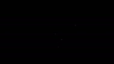 Bilgisayar ekranındaki beyaz çizgi araması siyah arkaplanda izole edildi. Ekran ve büyüteç. 4K Video hareketli grafik canlandırması