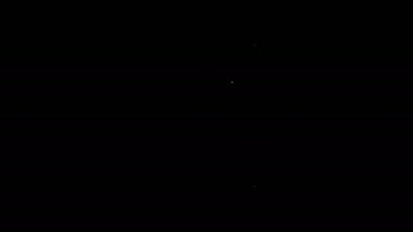 Siyah arka planda ızgara penceresi simgesi olan beyaz çizgili hapishane kapısı. 4K Video hareketli grafik canlandırması