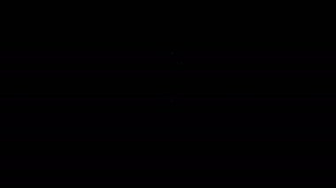 Beyaz çizgi kalem simgesi siyah arkaplanda izole edildi. 4K Video hareketli grafik canlandırması