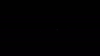 Beyaz çizgi bilek saat simgesi siyah arkaplanda izole. Kol saati simgesi. 4K Video hareketli grafik canlandırması