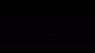 Siyah zemin üzerinde anten simgesi olan beyaz çizgi Radyo. 4K Video hareketli grafik canlandırması