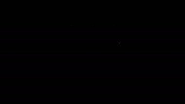 Siyah zemin üzerinde 8 Mart simgesi olan beyaz çizgili takvim. Uluslararası Mutlu Kadınlar Günü. 4K Video hareketli grafik canlandırması
