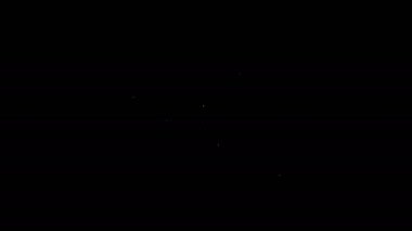 Siyah zemin üzerinde 8 Mart simgesi bulunan beyaz çizgi Zarfı. Mesaj aşkım. Aşk ve romantizm mektubu. Uluslararası Mutlu Kadınlar Günü. 4K Video hareketli grafik canlandırması