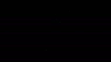 Beyaz çizgi parfüm ikonu siyah arkaplanda izole edilmiş. 8 Mart. Uluslararası Mutlu Kadınlar Günü. 4K Video hareketli grafik canlandırması
