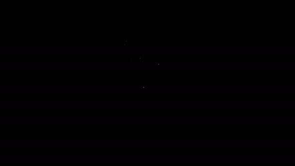Белая бутылка с иконкой любовного зелья на черном фоне. Символ Дня Святого Валентина. Видеографическая анимация 4K — стоковое видео