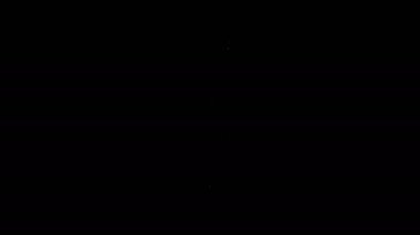 Siyah arka planda beyaz çizgi macun bıçak ikonu izole edildi. Spatula tamir aleti. Yağma ya da boya aletleri. 4K Video hareketli grafik canlandırması