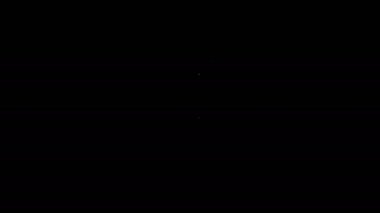 Beyaz çizgi ayarlanabilir anahtar simgesi siyah arkaplanda izole edildi. 4K Video hareketli grafik canlandırması