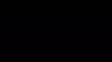 Beyaz çizgi tornavida simgesi siyah arkaplanda izole edildi. Servis aracı sembolü. 4K Video hareketli grafik canlandırması