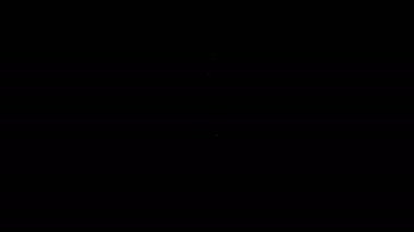 Beyaz çizgi tornavida simgesi siyah arkaplanda izole edildi. Servis aracı sembolü. 4K Video hareketli grafik canlandırması