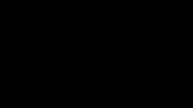 Beyaz çizgi çekiç simgesi siyah arkaplanda izole edildi. Tamir için bir araç. 4K Video hareketli grafik canlandırması