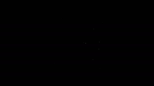 Vit linje Planet Venus ikon isolerad på svart bakgrund. 4K Video motion grafisk animation — Stockvideo