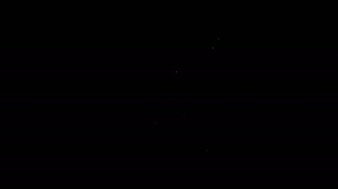 Beyaz çizgi Hıristiyan kadeh simgesi siyah arkaplanda izole edildi. Hıristiyanlık ikonu. Mutlu Paskalyalar. 4K Video hareketli grafik canlandırması