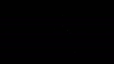 Beyaz çizgi İsa simgesi siyah arka planda izole edildi. 4K Video hareketli grafik canlandırması