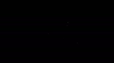 Beyaz çizgili Paskalya pastası ve yumurta ikonu siyah arka planda izole edilmiş. Mutlu Paskalyalar. 4K Video hareketli grafik canlandırması