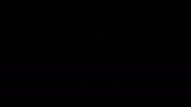 Beyaz çizgi İsa simgesi siyah arka planda izole edildi. 4K Video hareketli grafik canlandırması