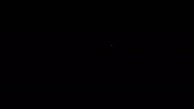 Beyaz çizgi Hıristiyan çapraz simgesi siyah arkaplanda izole edildi. Kilise haçı. 4K Video hareketli grafik canlandırması