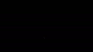 Beyaz çizgi siyah arka planda izole edilmiş ham petrol fiyat simgesinde düşüyor. Petrol endüstrisi krizi konsepti. 4K Video hareketli grafik canlandırması