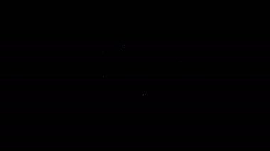 Beyaz çizgi Zarfı, siyah arka planda izole edilmiş mağaza simgesinden indirimli indirimle birlikte. 4K Video hareketli grafik canlandırması
