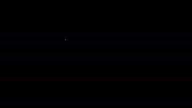 Beyaz çizgi bebek tuvalet ikonu siyah arka planda izole edildi. Lazımlık. 4K Video hareketli grafik canlandırması