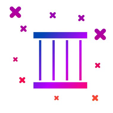 Renkli Cezaevi pencere simgesi beyaz arkaplanda izole edildi. Kademeli rastgele dinamik şekiller. Vektör İllüstrasyonu