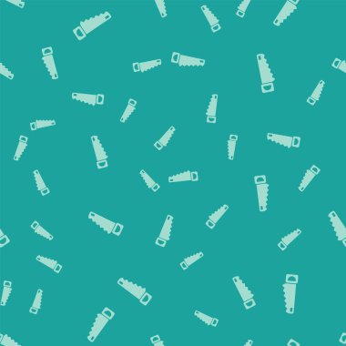 Yeşil El yeşil arka planda izole edilmiş bir ikon gördü. Vektör İllüstrasyonu