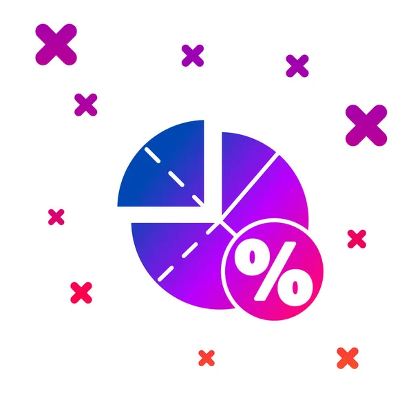 Wykres Kolorów Harmonogram Wykres Diagram Infografika Ikona Wykresu Ciasta Izolowana — Wektor stockowy