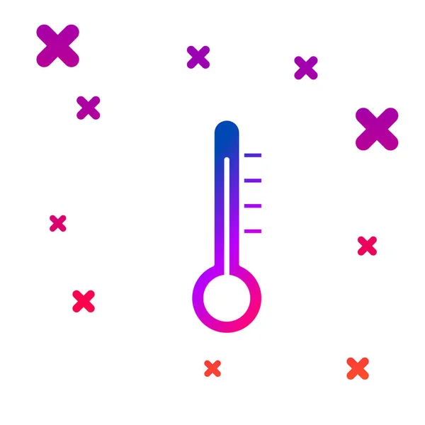 Farb Meteorologie Thermometer Messsymbol Isoliert Auf Weißem Hintergrund Thermometerausrüstung Die — Stockvektor