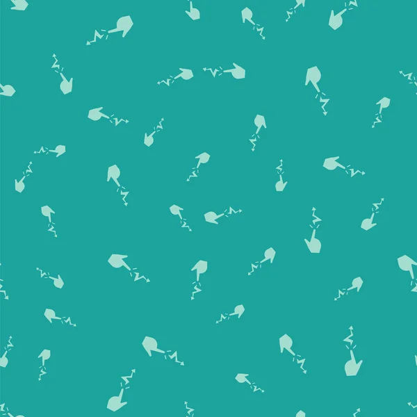 Піктограма Зеленого Заклинання Ізольовано Безшовний Візерунок Зеленому Фоні Чаклунська Рука — стоковий вектор