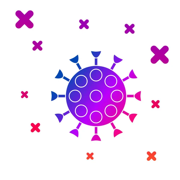 Färg Virus Ikon Isolerad Vit Bakgrund Coronavirus 2019 Ncov Bakterier — Stock vektor