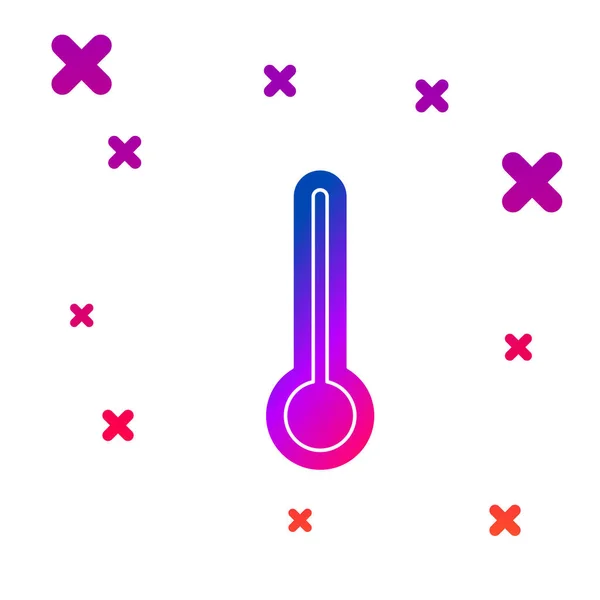 Thermomètre Médical Couleur Pour Icône Examen Médical Isolé Sur Fond — Image vectorielle