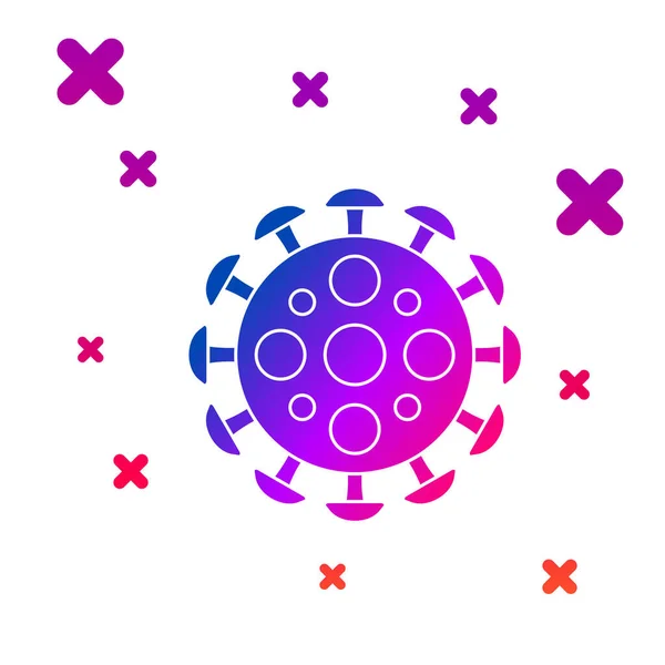 Färg Virus Ikon Isolerad Vit Bakgrund Coronavirus 2019 Ncov Bakterier — Stock vektor