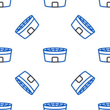 Line Football Stadyumu ikonu beyaz arka planda izole edilmiş pürüzsüz desen. Futbol sahası. Renkli taslak konsepti. Vektör