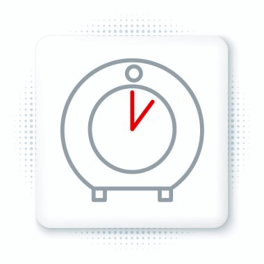 Line Kitchen zamanlayıcı simgesi beyaz arkaplanda izole edildi. Mutfak aletleri. Renkli taslak konsepti. Vektör